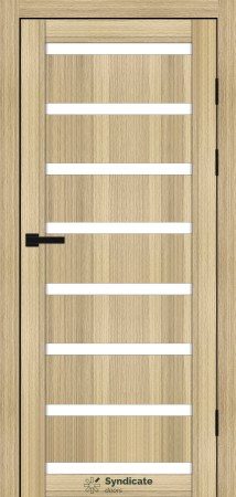 Двері Syndicat Doors PVC 103 Дуб золотистий сатинове скло